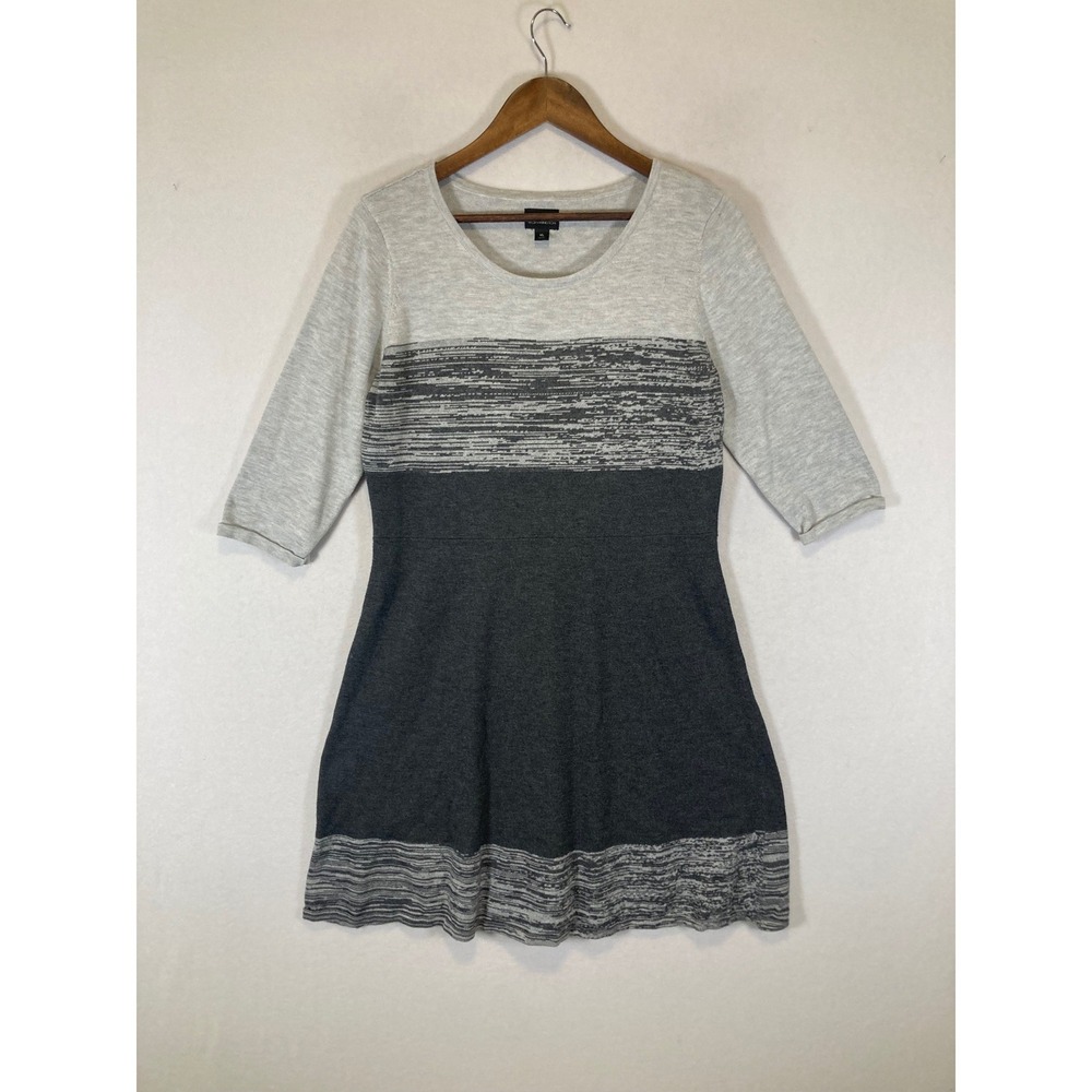 Business Casual Worthington Womens XL Grey Colorblock 3/4‎ Sleeve Sweater Dress